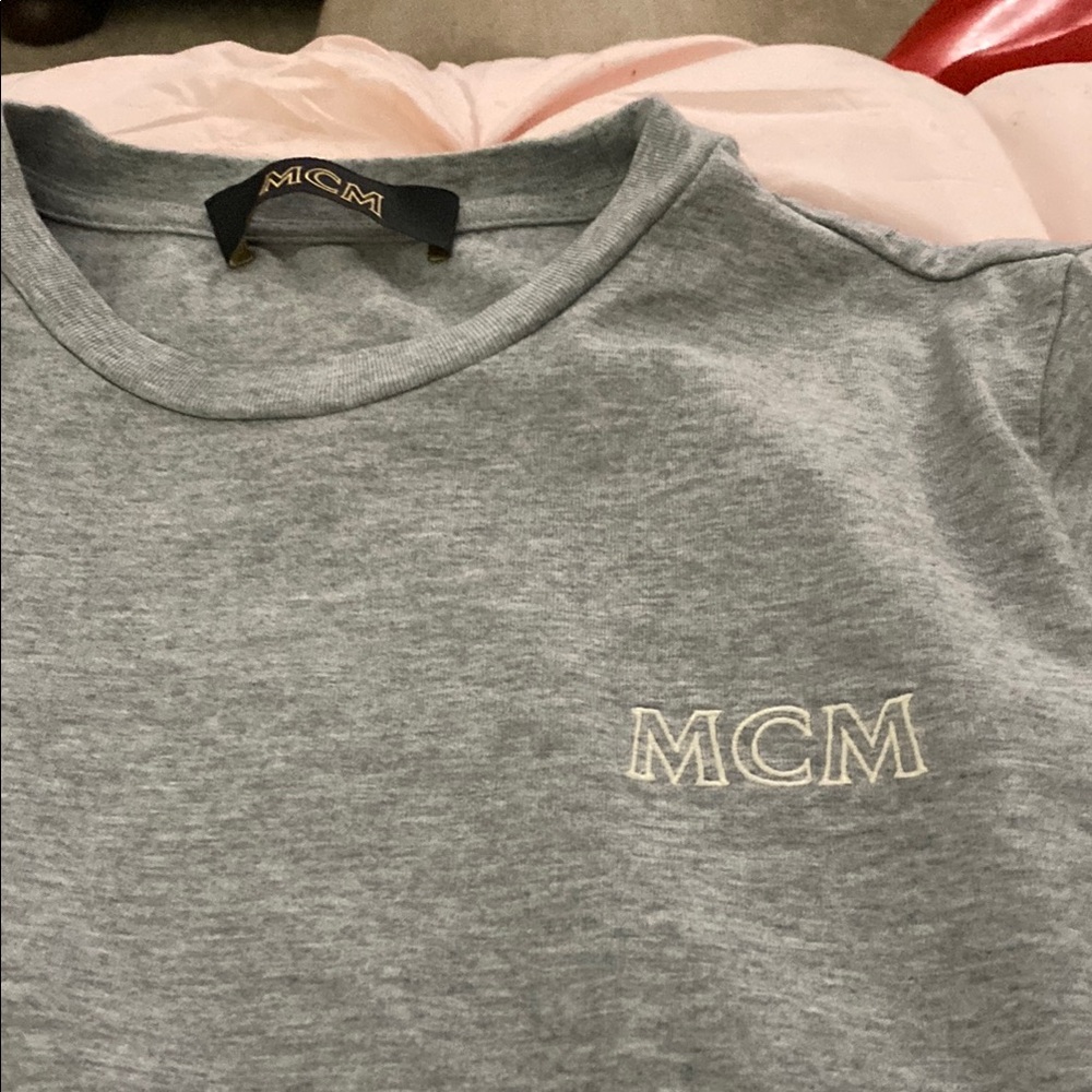 MCM Gray Kids Short Sleeve Tee